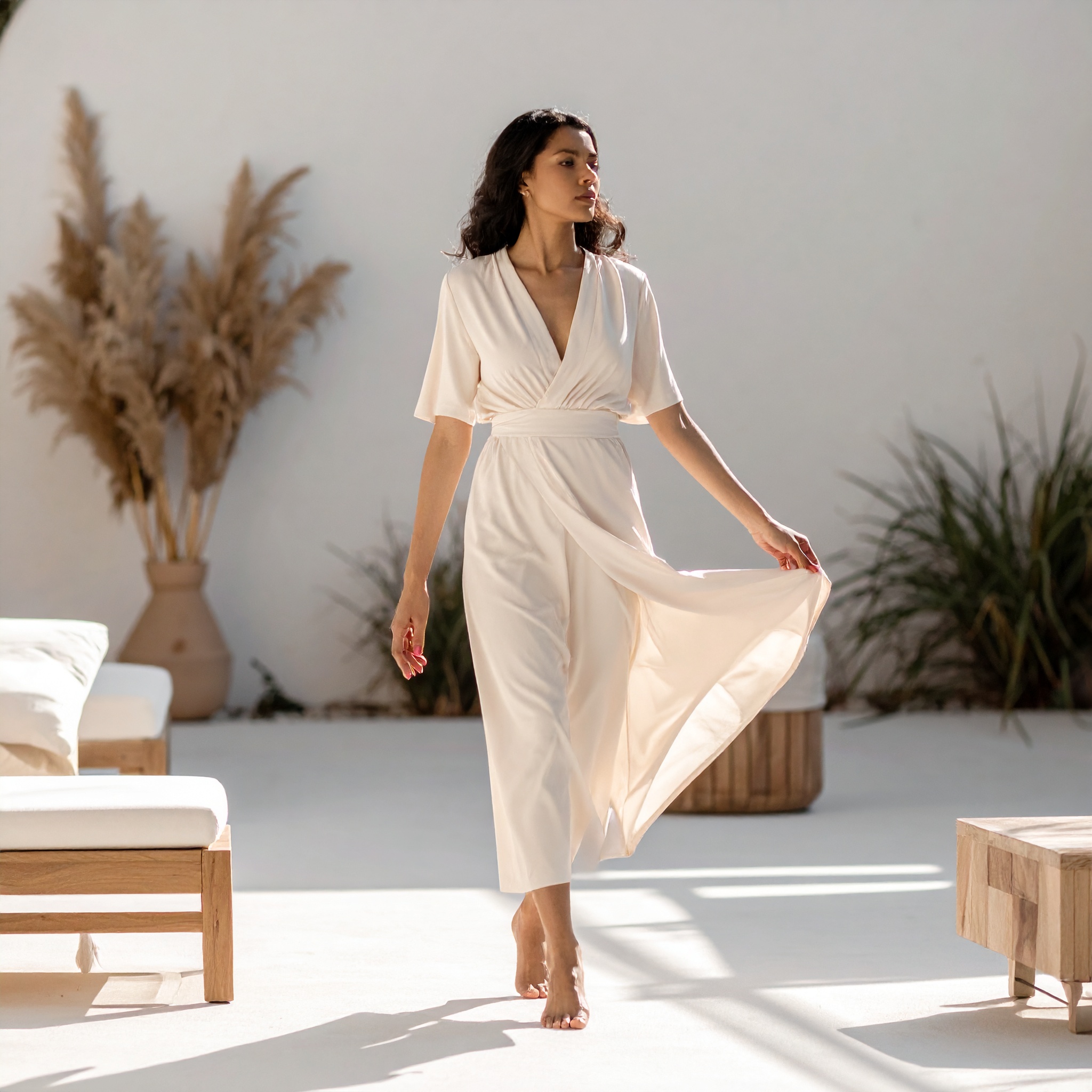 Warm interior light, a figure caught mid-thought — probably about the meeting they are avoiding.